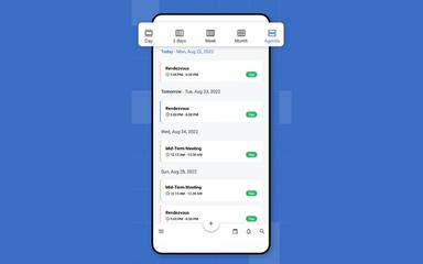 Zoho Calendar Agenda