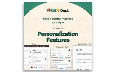Zoho Desk Personalization Features