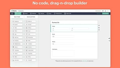 Zoho Forms Drag n Drop Builder