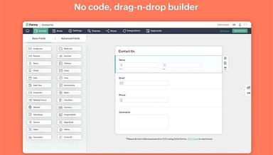 Zoho Forms Drag n Drop Builder