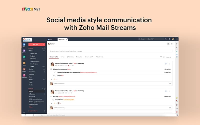 Zoho-Mail Streams