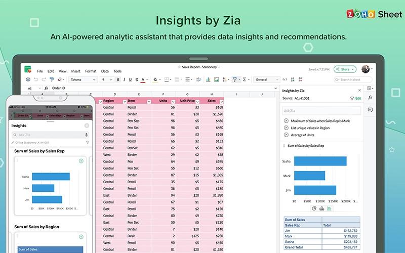 Zoho Sheet