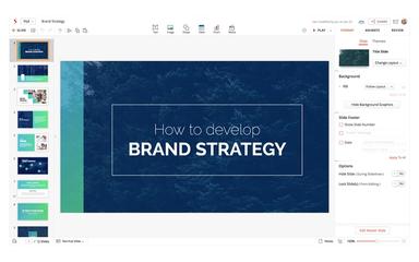 Zoho Show text editing