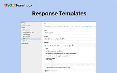 Zoho-TeamInbox Templates