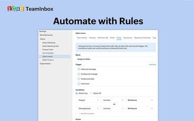 Zoho-TeamInbox Automate With Rules