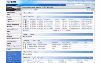 SAP CRM Software Account Details