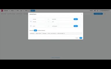 Advanced search modal