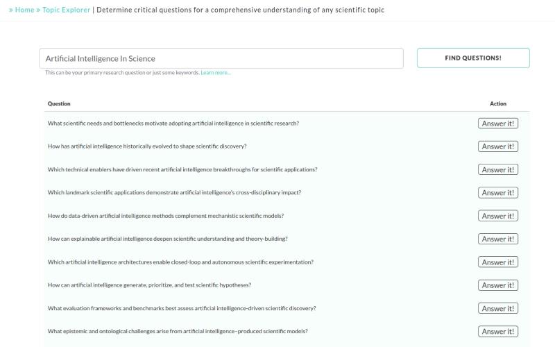 AI Writer Find Questions