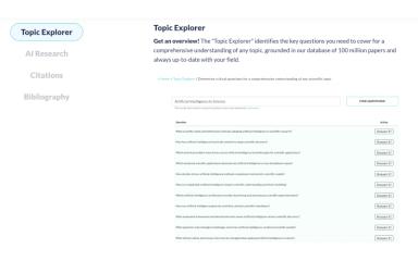 AI Writer Topic Explorer