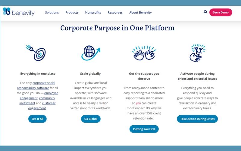 Benevity Features