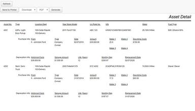 collectiveFleet export asset details