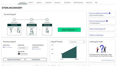 SurePayroll dashboard