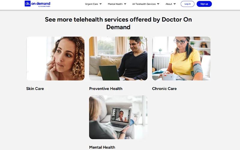 Doctor on Demand Homepage