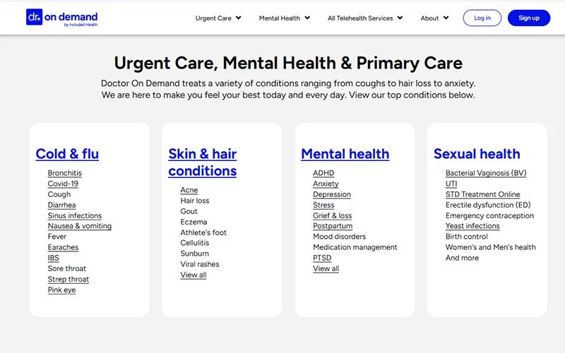 Doctor on Demand Health Features