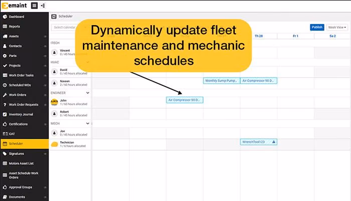 eMaint CMMS Scheduler