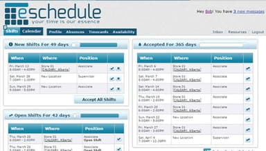 Employee Shifts Tab