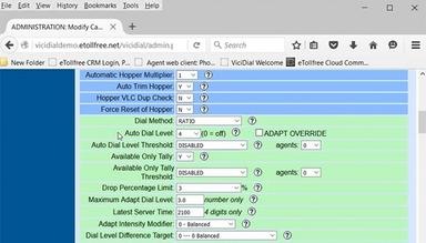 eTollFree Dialing settings