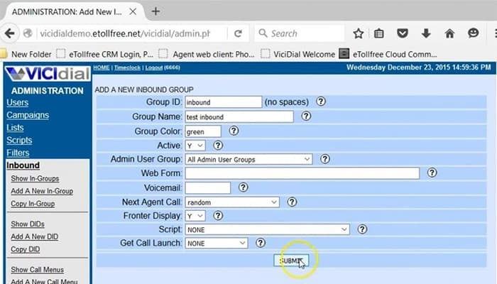 eTollFree Inbound Groups