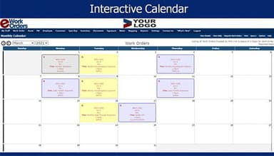 eWorkOrders CMMS Interactive Calendar