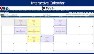 eWorkOrders CMMS Interactive Calendar