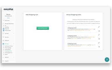 Easyship Shipping Rule