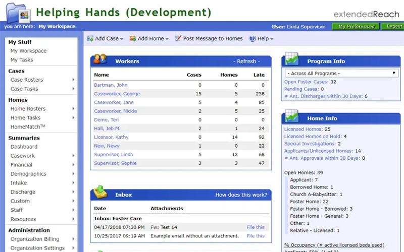 extendedReach Dashboard