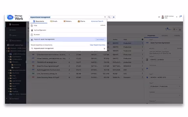 iManage Work Personalised Search