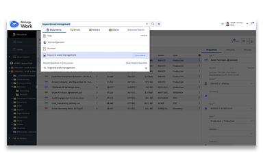 iManage Work Personalised Search