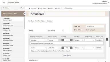 inFlow Inventory Purchase Order
