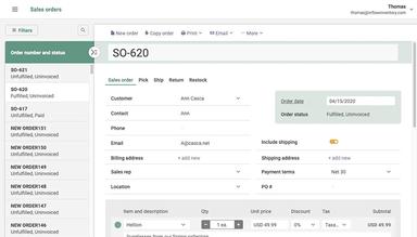 inFlow Inventory Web Sales Order