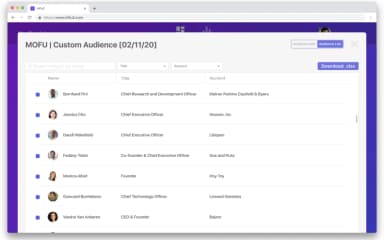 Influ2 Custom Audience