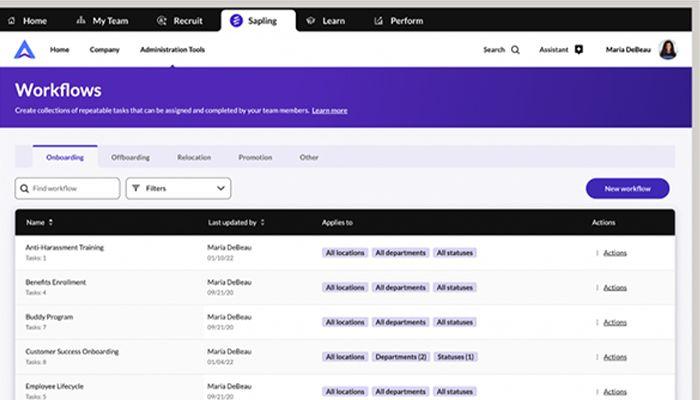 Sapling HR Workflows