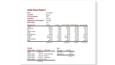 MPower Beverage Daily sales report