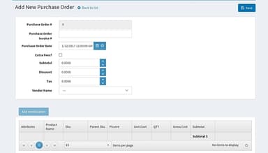 nopCommerce Software Purchase order management