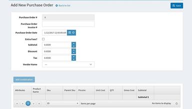 nopCommerce Software Purchase order management