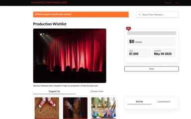 On the Stage Production Wishlist