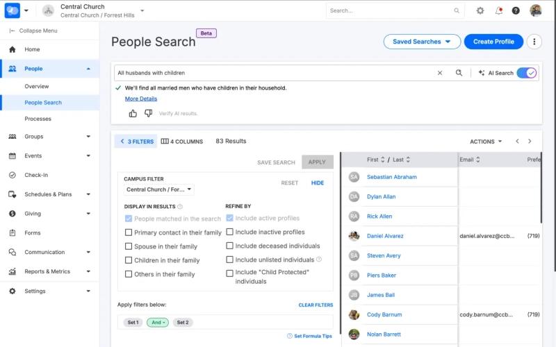 Pushpay People Search