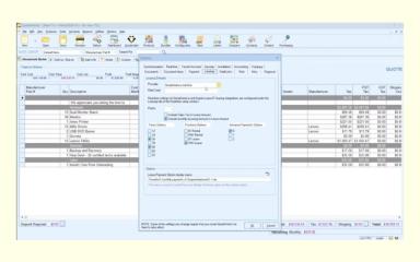 QuoteWerks Configuration Screen