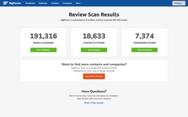 SigParser Review Scan Results