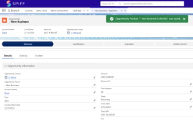 Salesforce Spiff Opportunity