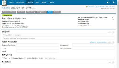 TherapyNotes EHR Progress Notes