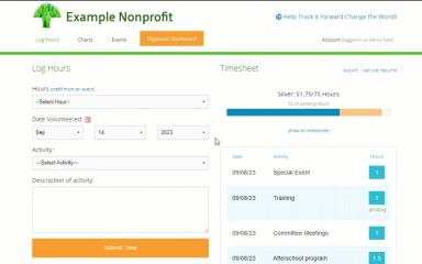 Track it Forward Organizer Dashboard
