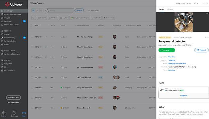 upkeep View Work Order Details Ensure consistency around work order documentation with immediate access to work order information