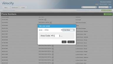 velocify Get new phone number