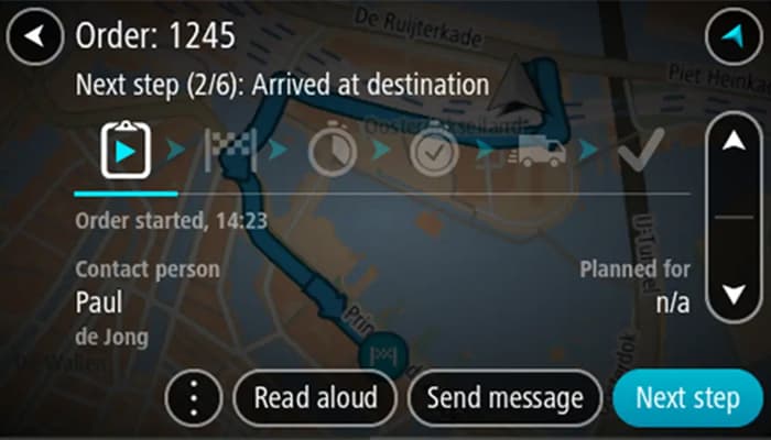 webfleet Order status