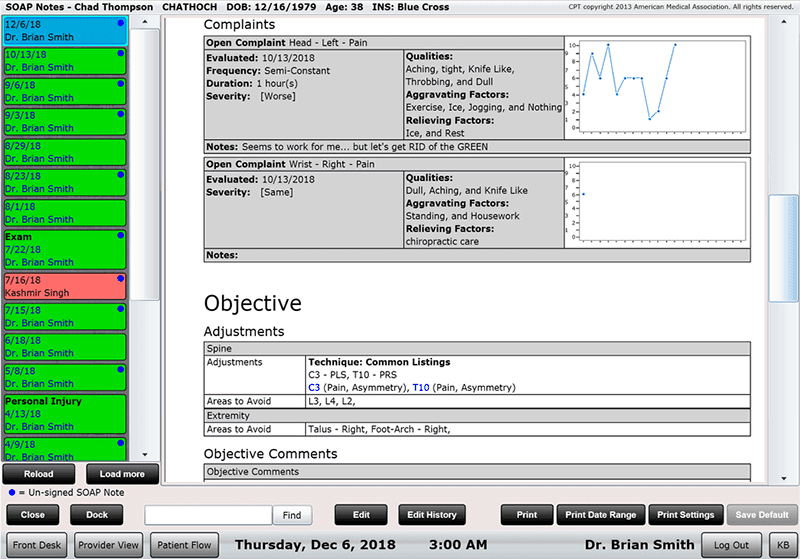 ChiroSpring PM Patient Record