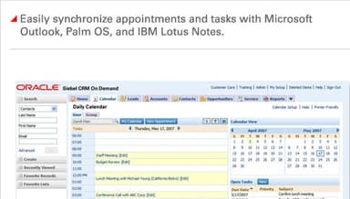 Oracle CRM On Demand Integration with Outlook, Palm OS, IBM Lotus Notes